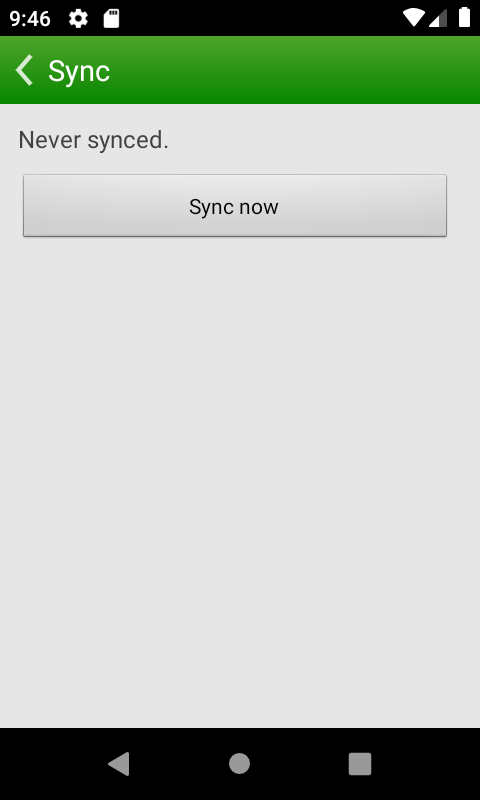 Sync screen before syncing